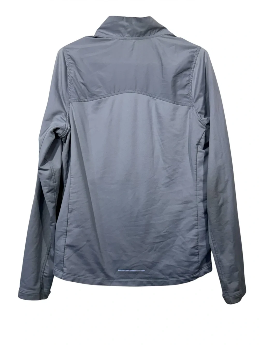 Nike Gray Cold Weather Puffer Chest Full Zip Weather Resistant Running Jacket
